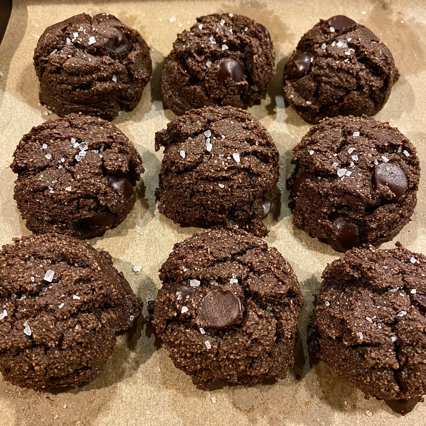 Organic Plant Based Double Chocolate Chip Cookies